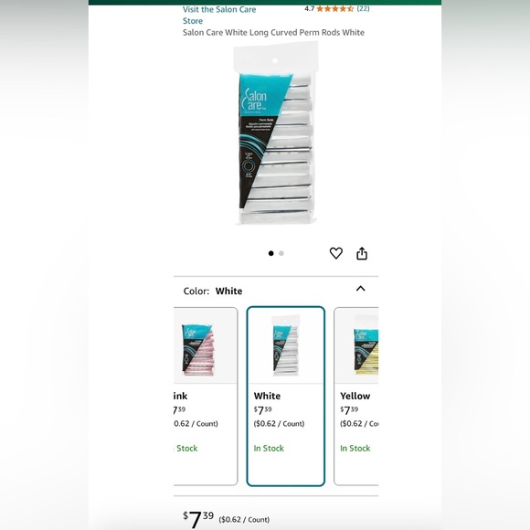 Saline care professional perming rod curlers. 4 pks of 12=48 NEW RE $40+ t&s - Picture 9 of 10